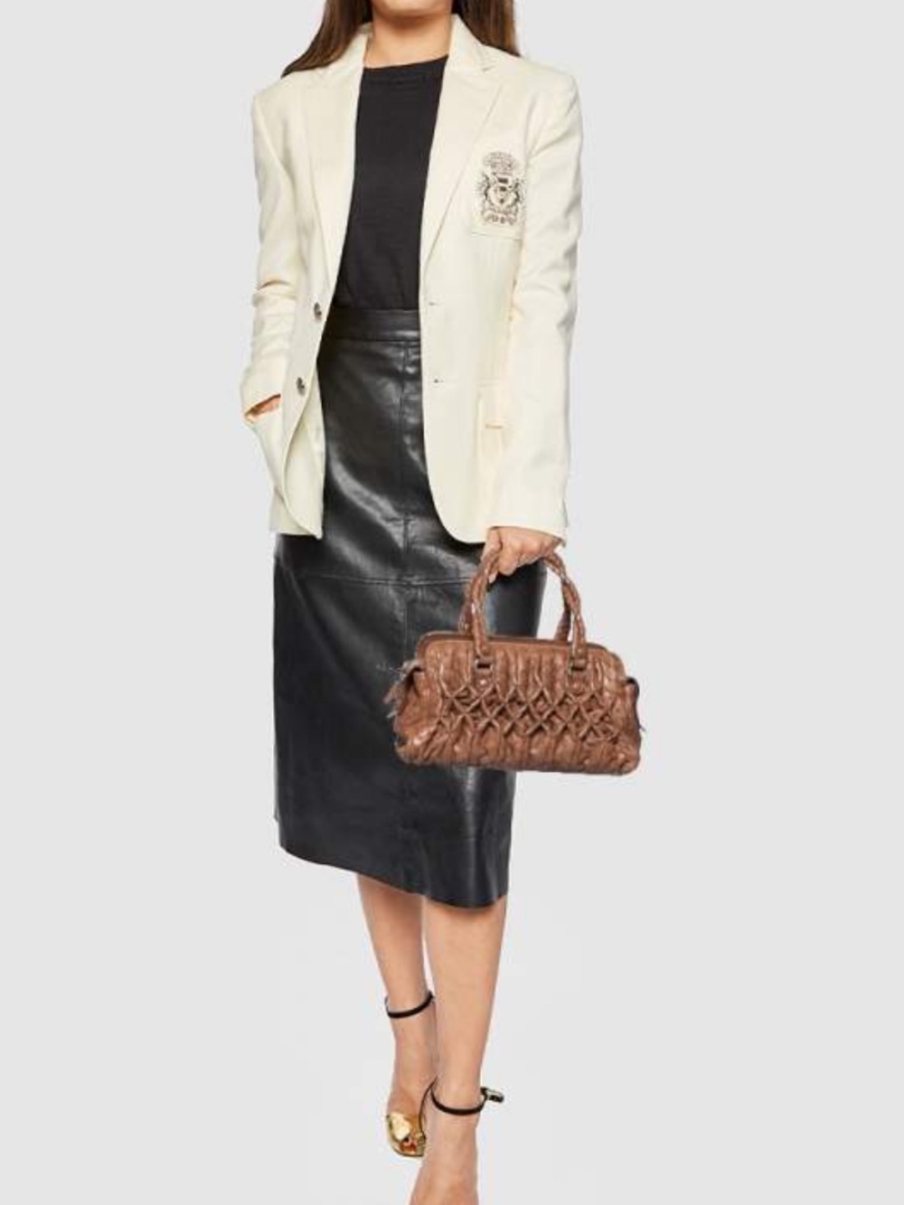 Archival Bottega Veneta Tan Intrecciato Mini Top Handle Bag